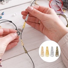 200 Pcs Flower Shaped Spacer Bead Cap End Caps for Jewelry Making