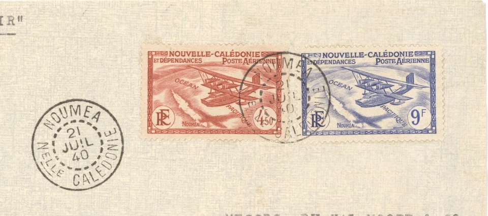 1940 New Caledonia First Flight Airmail to San Francisco Pan Am Clipper Cover - Image 2 of 3