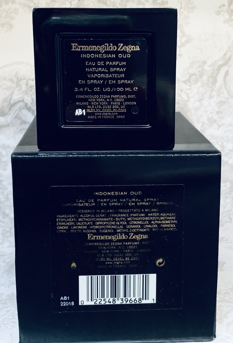 【あゆみ】Ermenegildo Zegnaエッセンツェンドネシアンウード Ermenegildo Zegna Indonesian Oud 3.4oz Men's Eau de Parfum