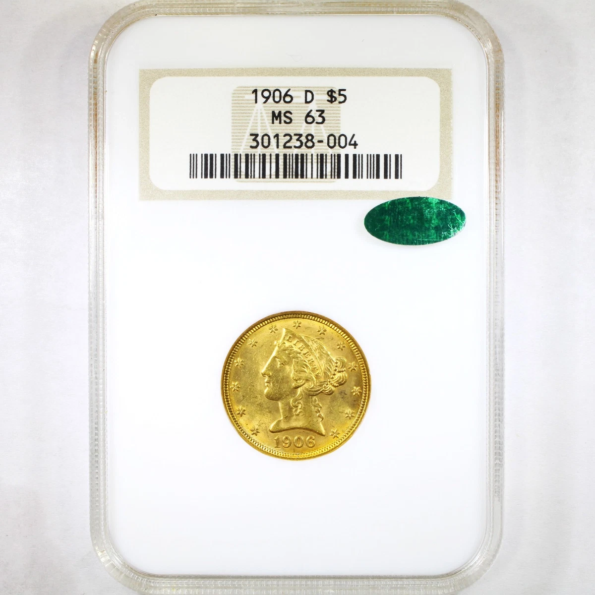 Princess☆画像確認用 1906-D $5 リバティ ゴールド PCGS MS-65 CAC | PARADIS.MD