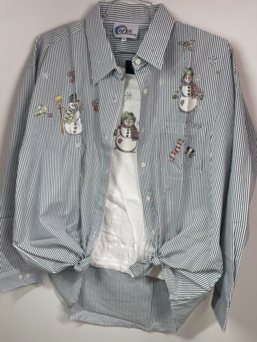 Las Olas Women’s Christmas Holiday Shirt Set Size Extra Large NEW Christmas Gift