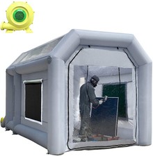Sewinfla 13x8.2x8.2ft Inflatable Paint Booth Portable Auto Parts Tent 750 Blower