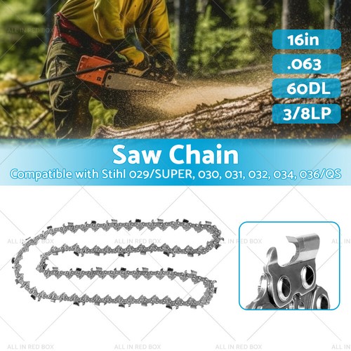 Catena 36rs84 25 Pollici Catena Completa Scalpello Stihl OEM 25 Pollici, Passo 3/8, Spessore .063, 84 DL, Modello 36RS - Nuova In Confezione - Foto 5