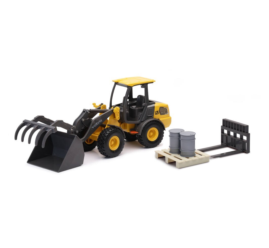New Ray 1/18 Volvo L25 Wheel Loader w/Interchangeable Parts