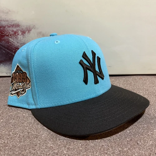 New Era New York Yankees Hat 1999 World Series SP Size 7 1/4 Blue Mint Chocolate