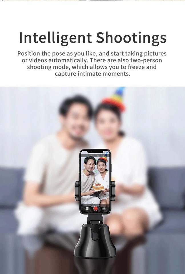 Smart Phone Holder Selfie Robot Auto Cameraman Mobile Stand Video