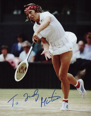 Martina Navratilova Wimbledon All White Martina Navratilova Signed