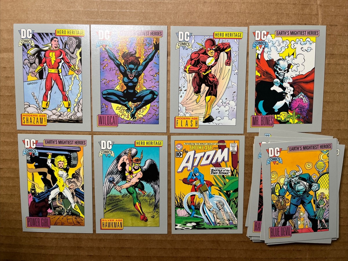 1991 DC Comics Trading Cards (20+): Shazam, Flash, Wildcat