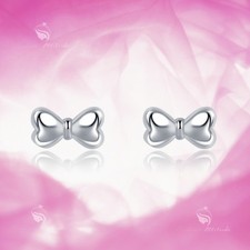 925 sterling silver earrings bow tie stud baby kids jewellery celebration gift