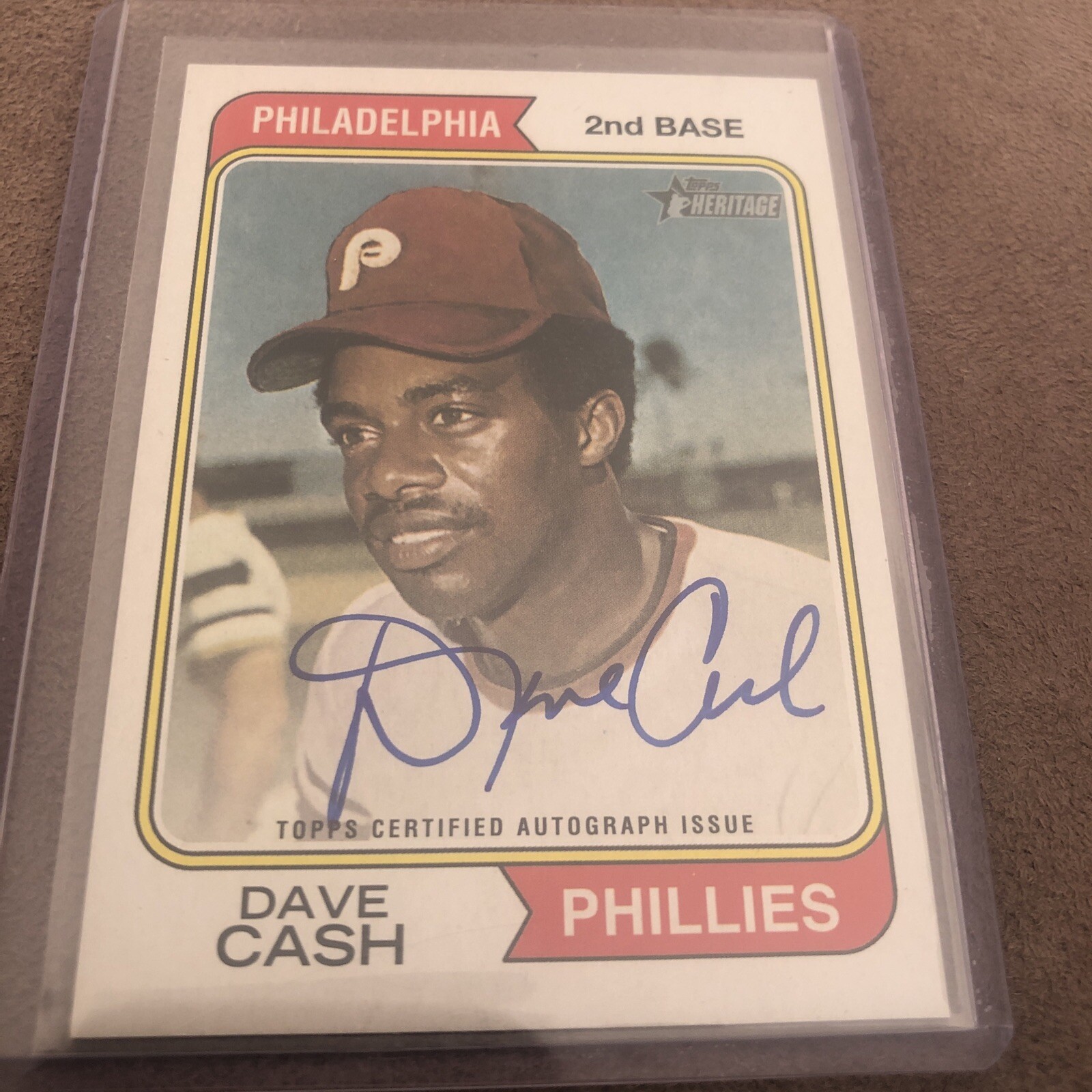 DAVE CASH 2023 Topps Heritage Signed Real Ones Autograph PHILLIES - PIRATES AUTO