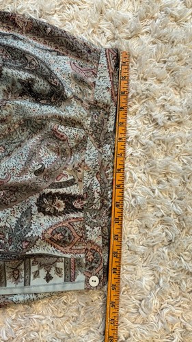Falda Talbots Vintage Mujer 12 Beige Gris 100% Seda Paisley Hasta la Rodilla - Imagen 7 de 7