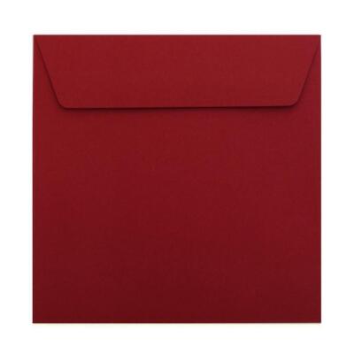 25 Quadratische Briefumschläge 16x16 Cm In Bordeaux – Feuchtklebend, 120 G/m² Papier, Made In Germany