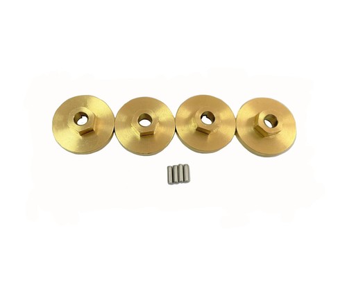 Brass Hex Hub Drive Adapter 7mm yellow Fits FMS 1:24 FCX24 1/24 Rc crawler car - Picture 3 of 6