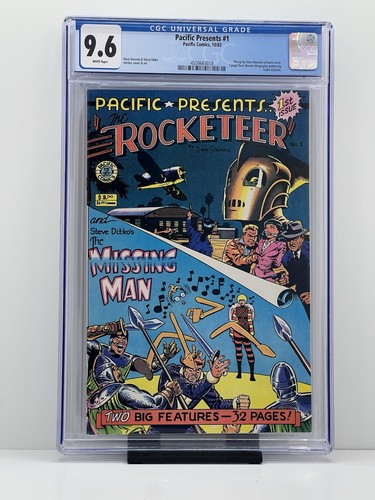 Pacific Presents #1 CGC 9.6 Comics 1982 The Rocketeer Dave Stevens Cover Bio