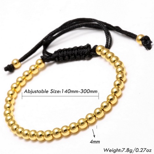 Charm Men's Cubic Zircon Bead Viking Buddha Batman Skull Bead Macrame Bracelets - Picture 69 of 115
