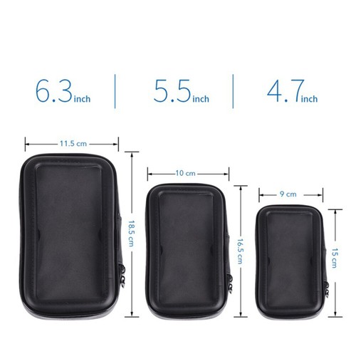1pc Bike Phone Mount Holder Waterproof Phone Bag for (6.3 Inches Black) - 第 8/12 張圖片