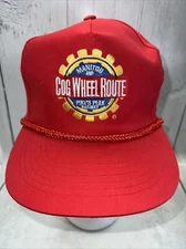 Vintage Cog Wheel Route Manitou and Pikes Peak Railway Strapback Hat Red NWOT