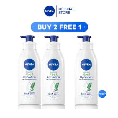 NIVEA Body Lotion Aloe & Hydration Natural Aloe Vera, Fresh & Anti Odour(400ml)