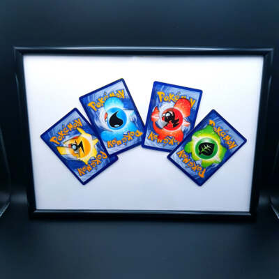Pikachu Schiggy Glumanda Bisasam DIY Pokemonkarten 3D Bilderrahmen selfmade Lase