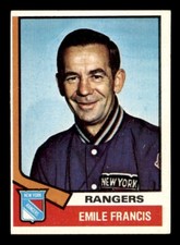 1974 Topps Hockey #9 Emile Francis VG/EX
