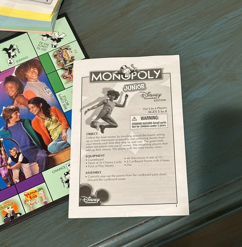 Monopoly Junior Disney Channel Edition Board Game COMPLETE Hannah Montana - Picture 7 of 12