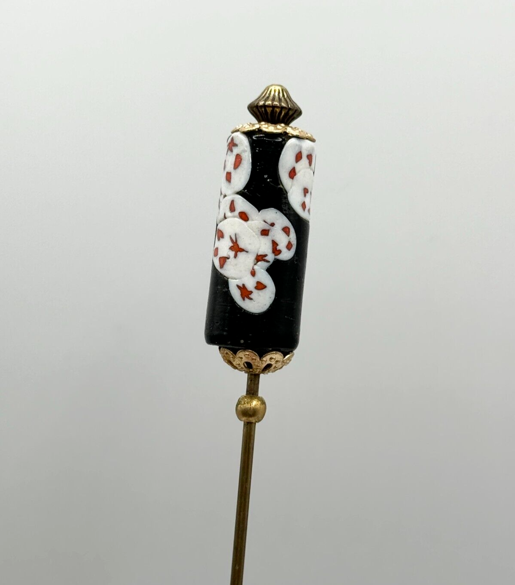 Vintage Black Murano Glass Hat Pin | eBay display picture 3