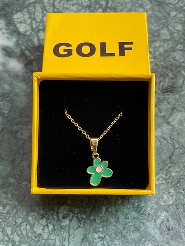 GOLF WANG GREEN FLOWER GOLD NECKLACE | eBay