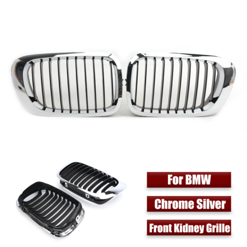Pair Chrome Black ABS Car Front Kidney Grille For BMW 3 Series E46 Coupe 98-01 - Photo 1 sur 6