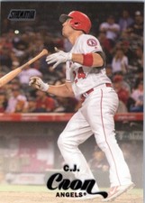 2017 Stadium Club Black Foil #7 C.J. Cron Los Angeles Angels