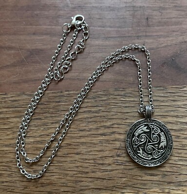 Anhänger Vegvisir Kette Schmuck Raben Hugin Munin Wikinger K10.1 Mittelalter Tyr
