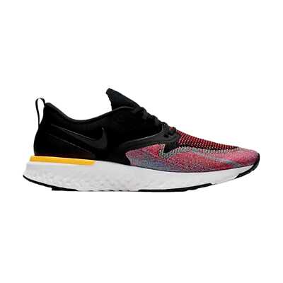 Nike Odyssey React 2 Flyknit Black/Black-University Red AH1015-005 Men's