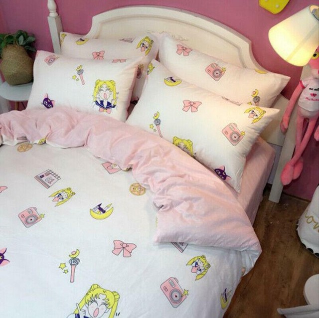 Sailor Moon 100% Cotton Bed Duvet Cover Comforter Sets ...