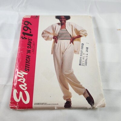 McCalls Easy Stitch N Save Pattern 6660 uncut womens misses jacket top pants s-l