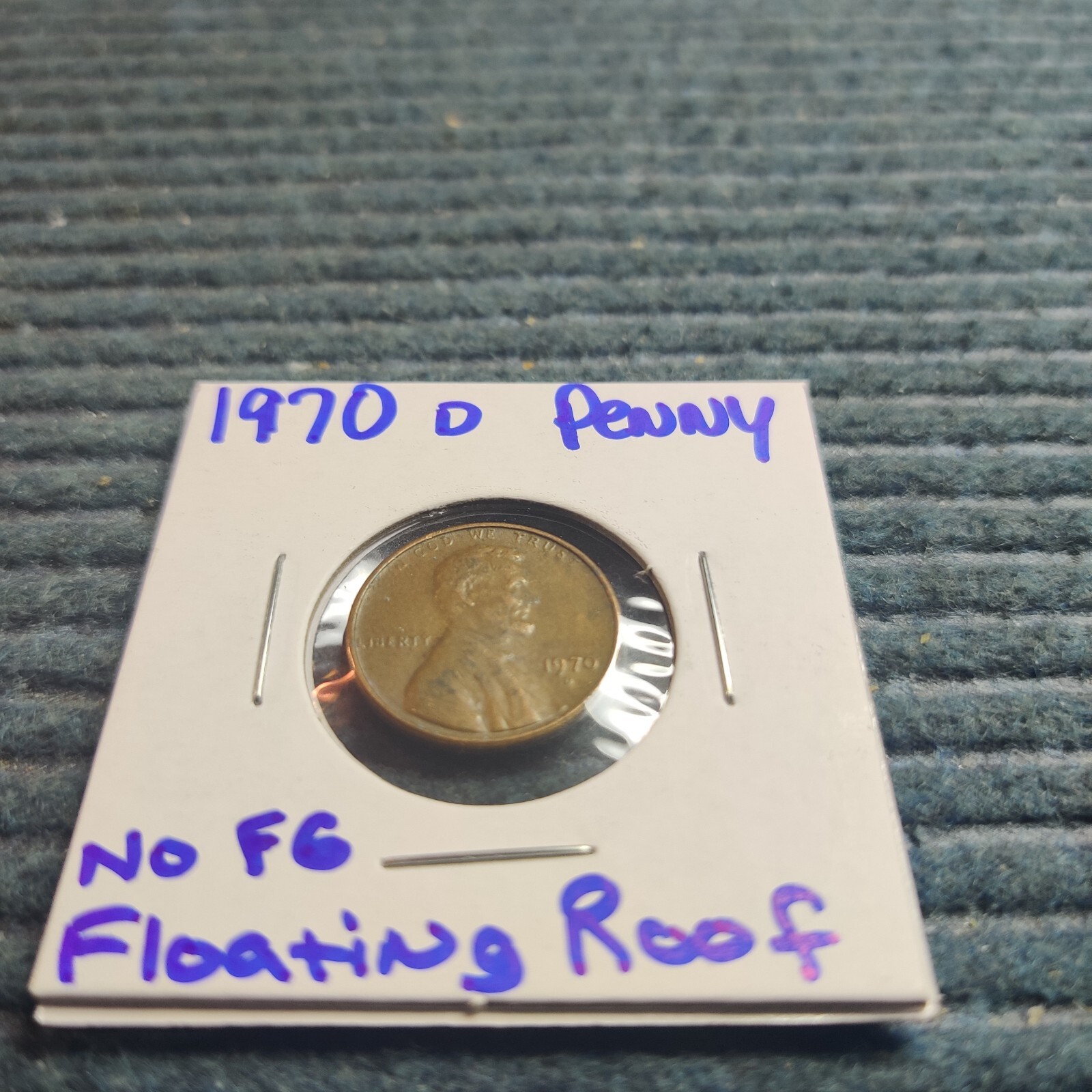 1970 D Penny Floating Roof No Fg Value