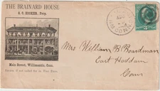 Willimantic Conn Illust Advt cover THE BRAINARD HOUSE (c482)