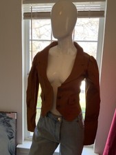 NEW AUDREY & EDGY FITTED JACKET SIZE SMALL COTTON MADE IN USA LONG SLEEVE
