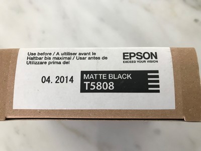 Epson Matte Black T5808 Ink Cartridge for Stylus Pro 3800 Printer.