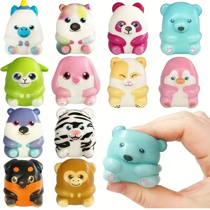 20Pcs Squishy Giocattoli Antistress Animali Morbidi In PU Schiuma - Bomboniere E Festa, Multicolore - Foto 3