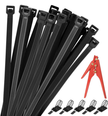 CHS Zip Ties 36 Inch Heavy Duty UV Black Cable Ties Gun Nylon Part #CHS18-36  BT