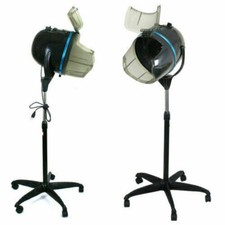 2X 1300W Adjustable Hooded Floor Hair Bonnet Dryer Stand Up Professional W/Wheel