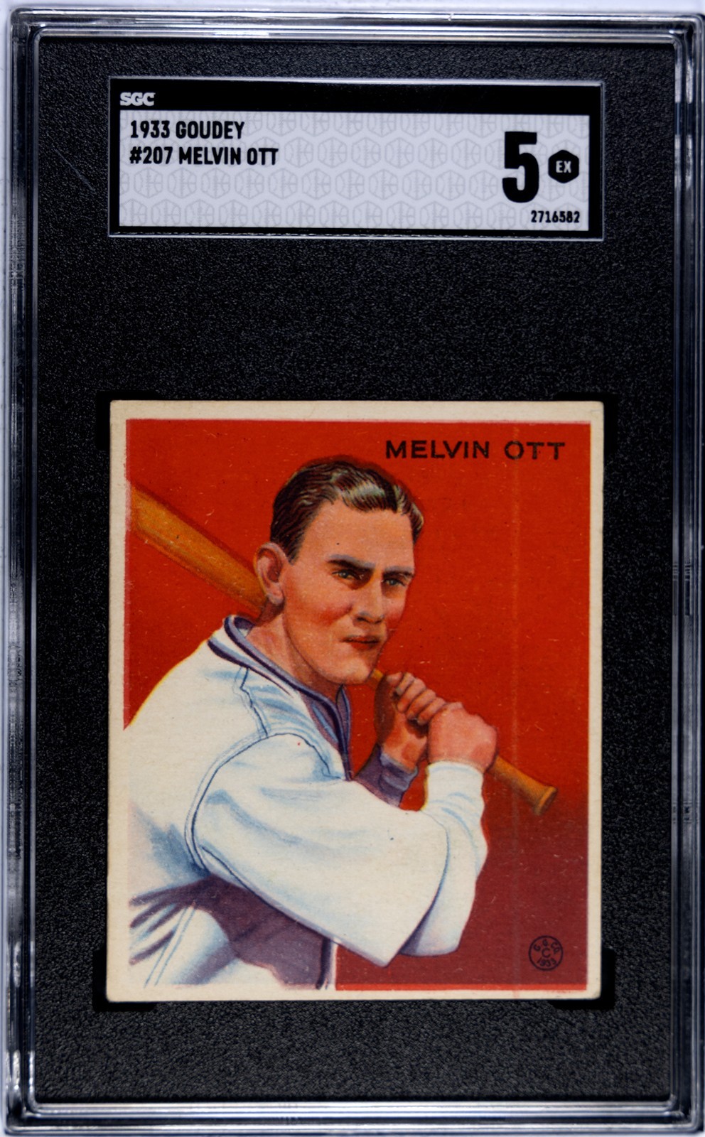 1933 GOUDEY  MEL OTT  #207  SGC 5