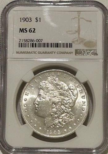 1903 P Morgan Silver Dollar NGC MS62 Better Date Morgan