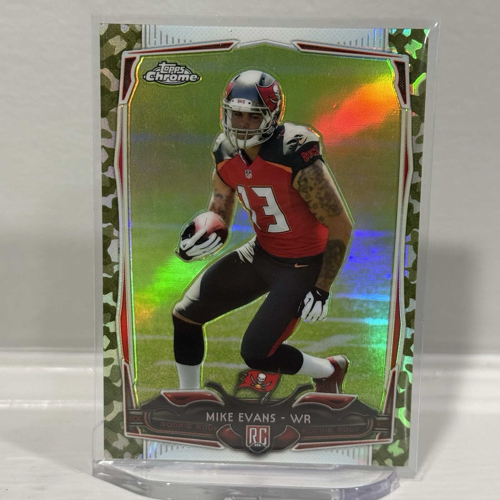 Mike Evans 2014 Topps Chrome #185 Camo Refractor /499 Rookie RC Buccs RARE