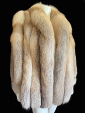 SAGA Golden Island FOX Fur Coat, Real Vintage Mob Wife Style Jacket, Apres Ski