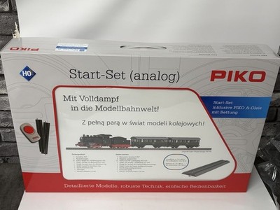 PIKO 97933 H0 Scale PKP Steam Locomotive Passenger 2 Cars Train Starter Set 5443