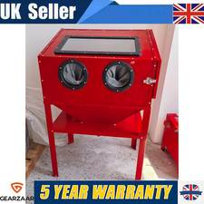 220L Heavy Duty Sand Blasting Cabinet Sand Blaster Abrasive Grit Shot Blast LED