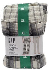 Gap Women's Flannel Pajama Pants 2-Pack Stripes XL 100 Cotton PJ Lounge NEW