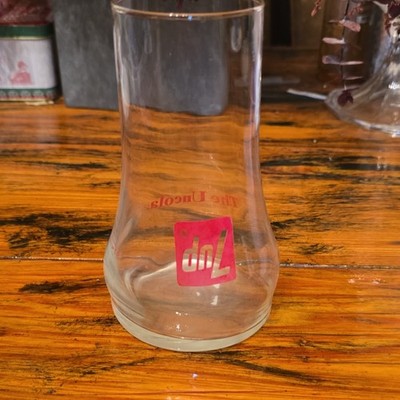 7 Up ''The Uncola'' Clear Glass Soda Advertising Collectible, Clear & Red
