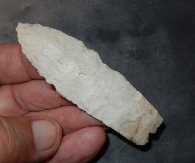 A NICE & THIN AUTHENTIC OLD PALEO AGATE BASIN POINT BENTON COUNTY, AR. N244