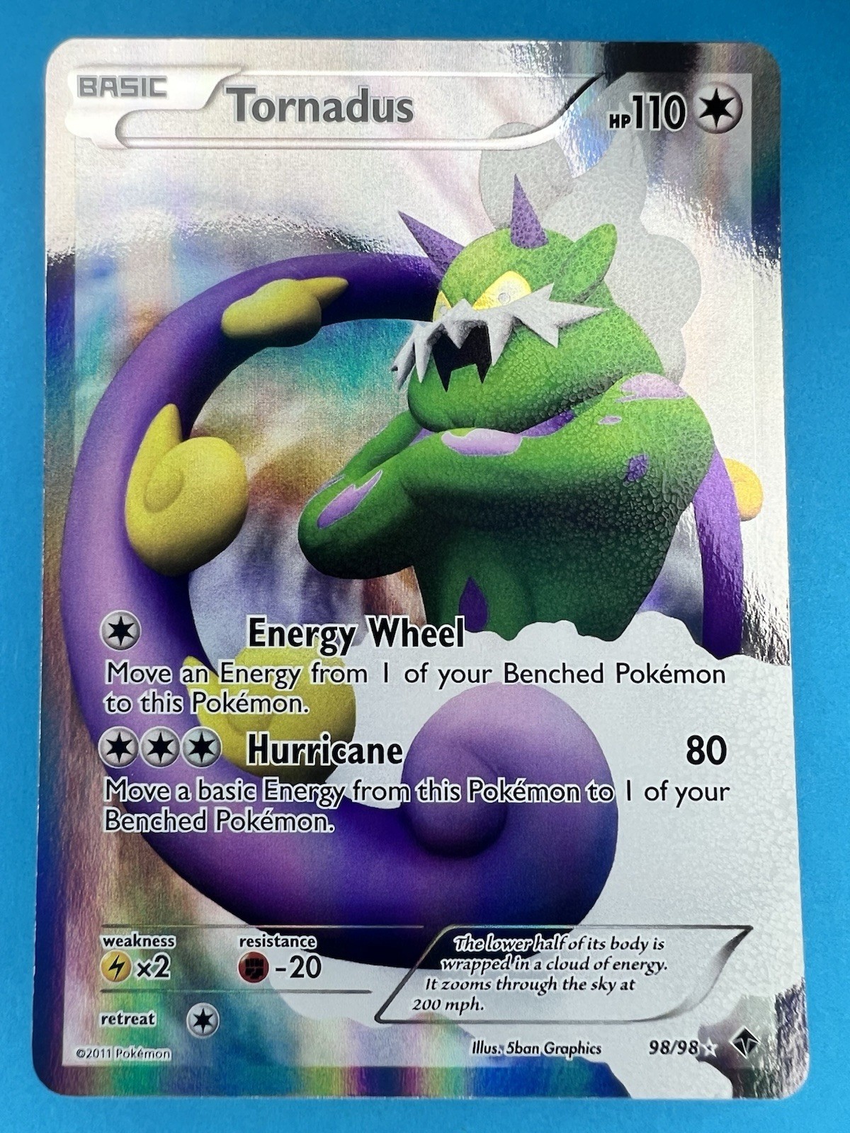 Tornadus Full Art 98/98 Pokémon TCG Black & White Emerging Powers NM Rare